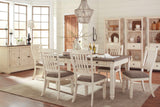 Bolanburg Two-Tone Dining Chair side angle with upholstered seat