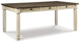 Bolanburg Two-tone Dining Table angled view highlighting drawers