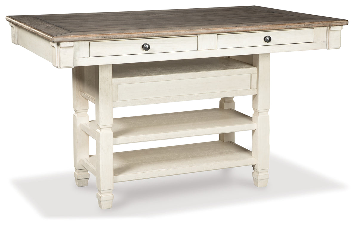 Bolanburg Two-Tone Counter Height Dining Table with 4 Barstools