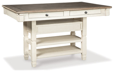 Bolanburg Two-Tone Counter Height Dining Table with 4 Barstools