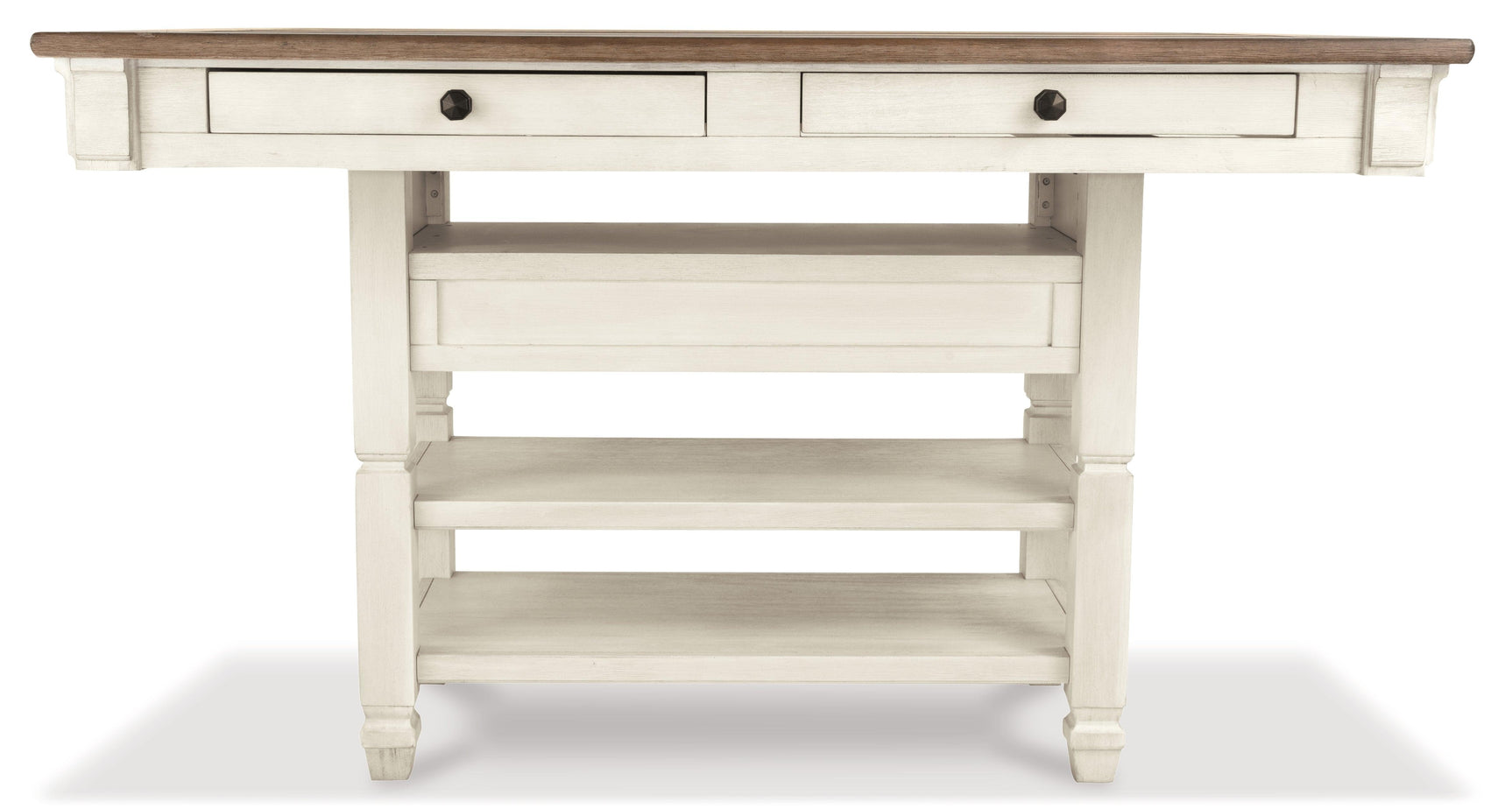 Bolanburg Two-tone Counter Height Dining Table angled front view