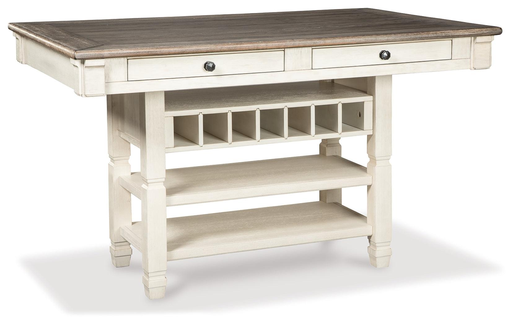 Bolanburg Two-tone Counter Height Dining Table side angle