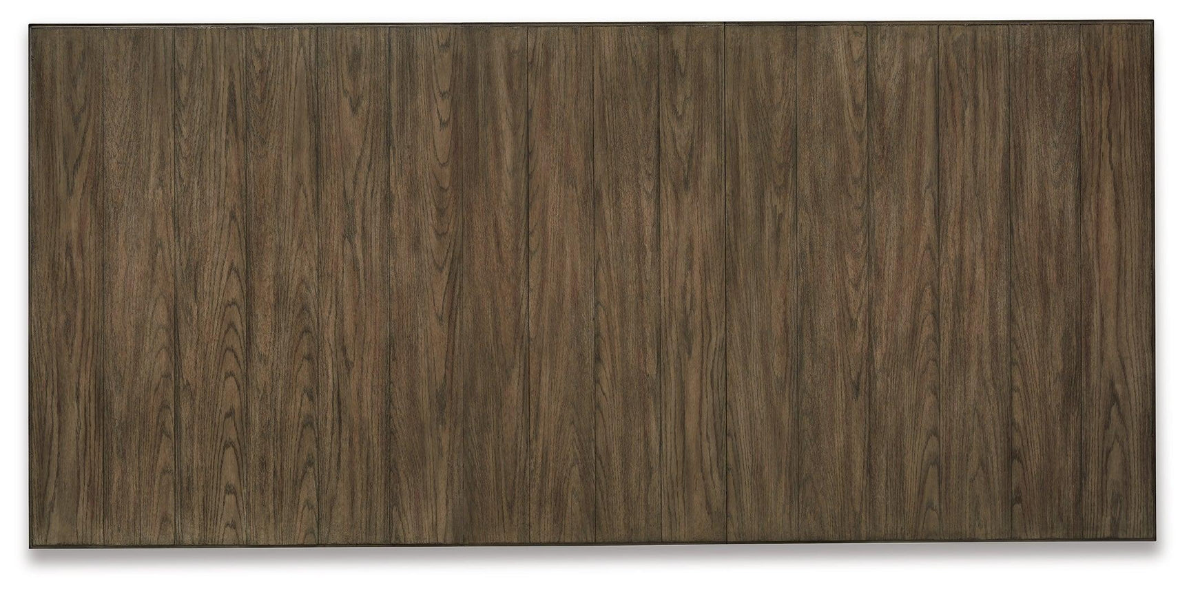 Top-down view of Bolanburg Extension Dining Table showing wood grain and leaf
