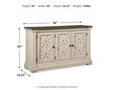 Bolanburg Antique White Dining Set dimension view