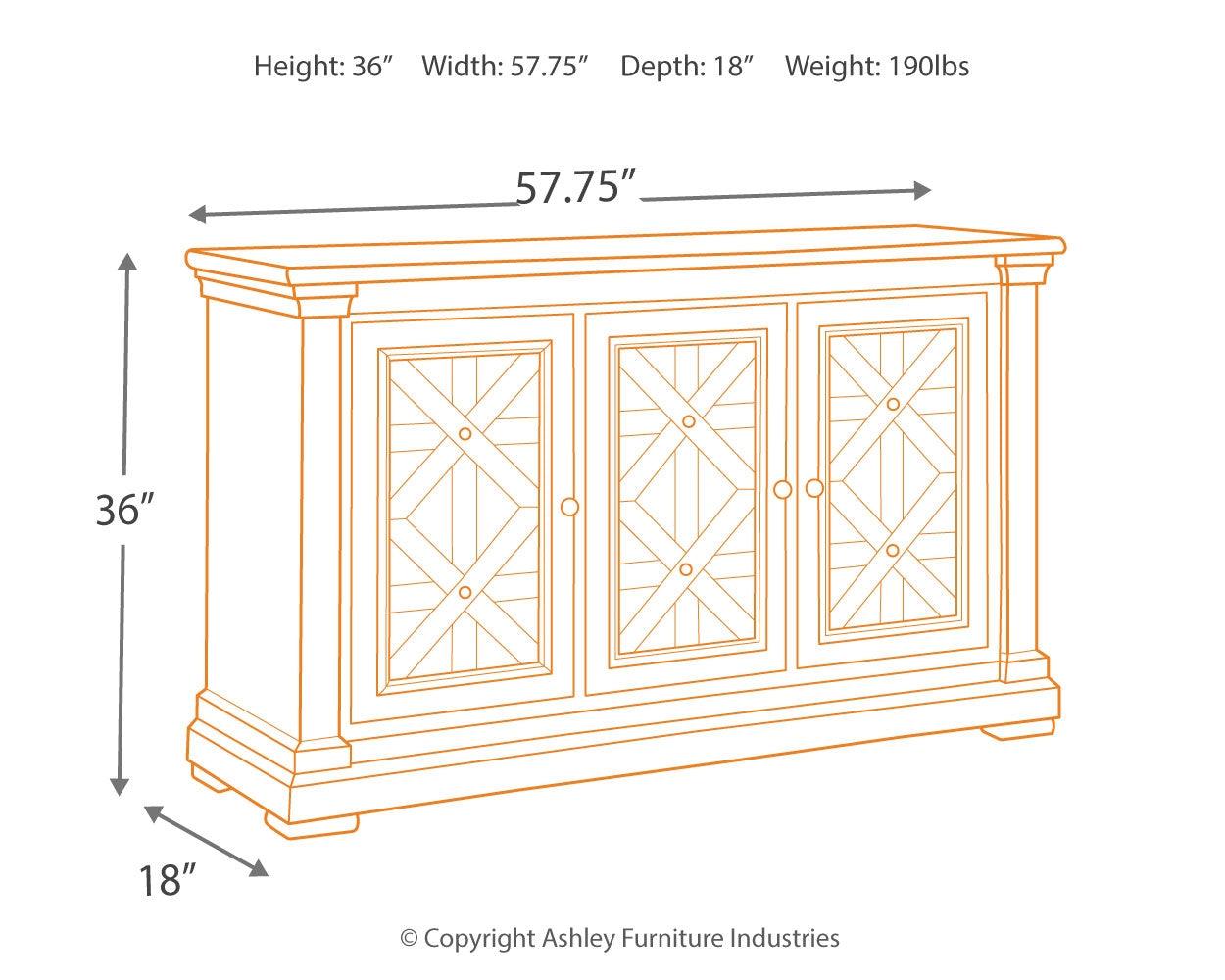 Measurement details for door openings and shelves