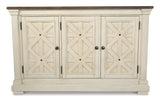 Top view of the Bolanburg Dining Server showing plank finish