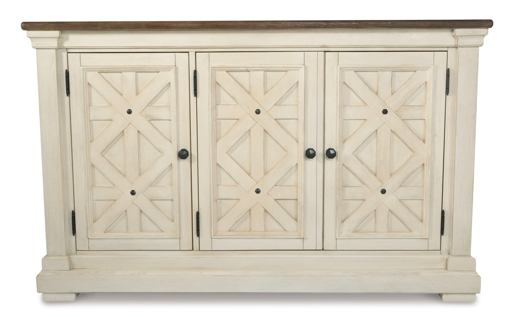 Top view of the Bolanburg Dining Server showing plank finish