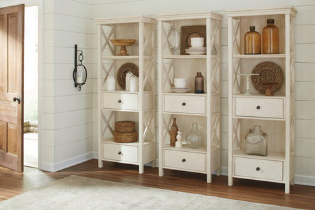 Bolanburg Antique White Display Cabinet front view