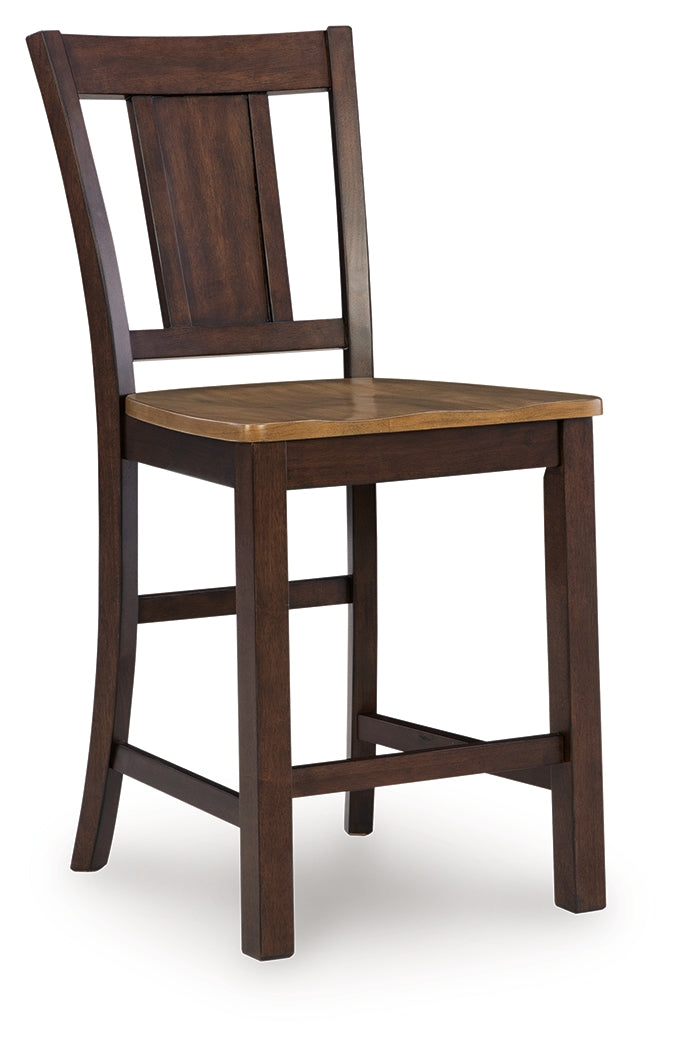 Rylandeen Light Brown/Dark Brown Counter Height Barstool