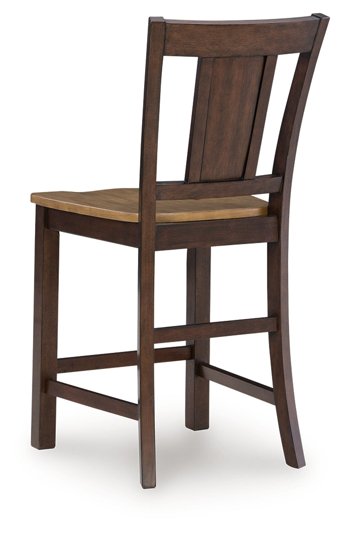 Rylandeen Light Brown/Dark Brown Counter Height Barstool