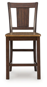 Rylandeen Light Brown/Dark Brown Counter Height Barstool