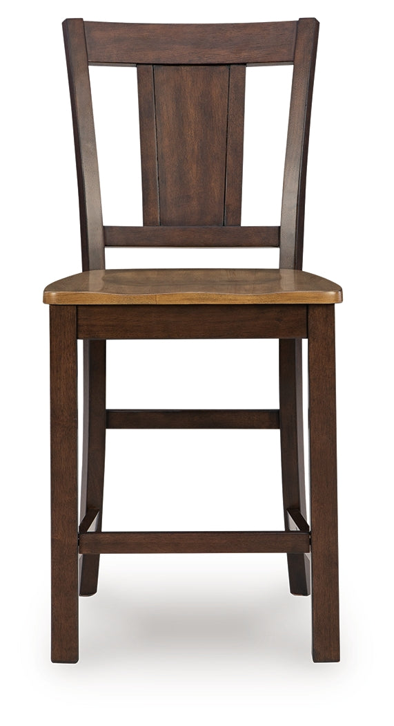 Rylandeen Light Brown/Dark Brown Counter Height Barstool