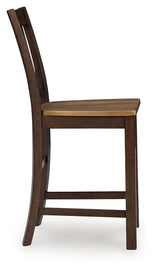 Rylandeen Light Brown/Dark Brown Counter Height Barstool