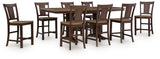 Close-up of table leaf detail on Rylandeen dining table