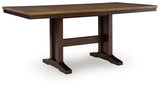 Rylandeen Light Brown/Dark Brown Counter Height Dining Extension Table