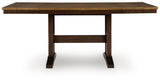 Rylandeen Light Brown/Dark Brown Counter Height Dining Extension Table