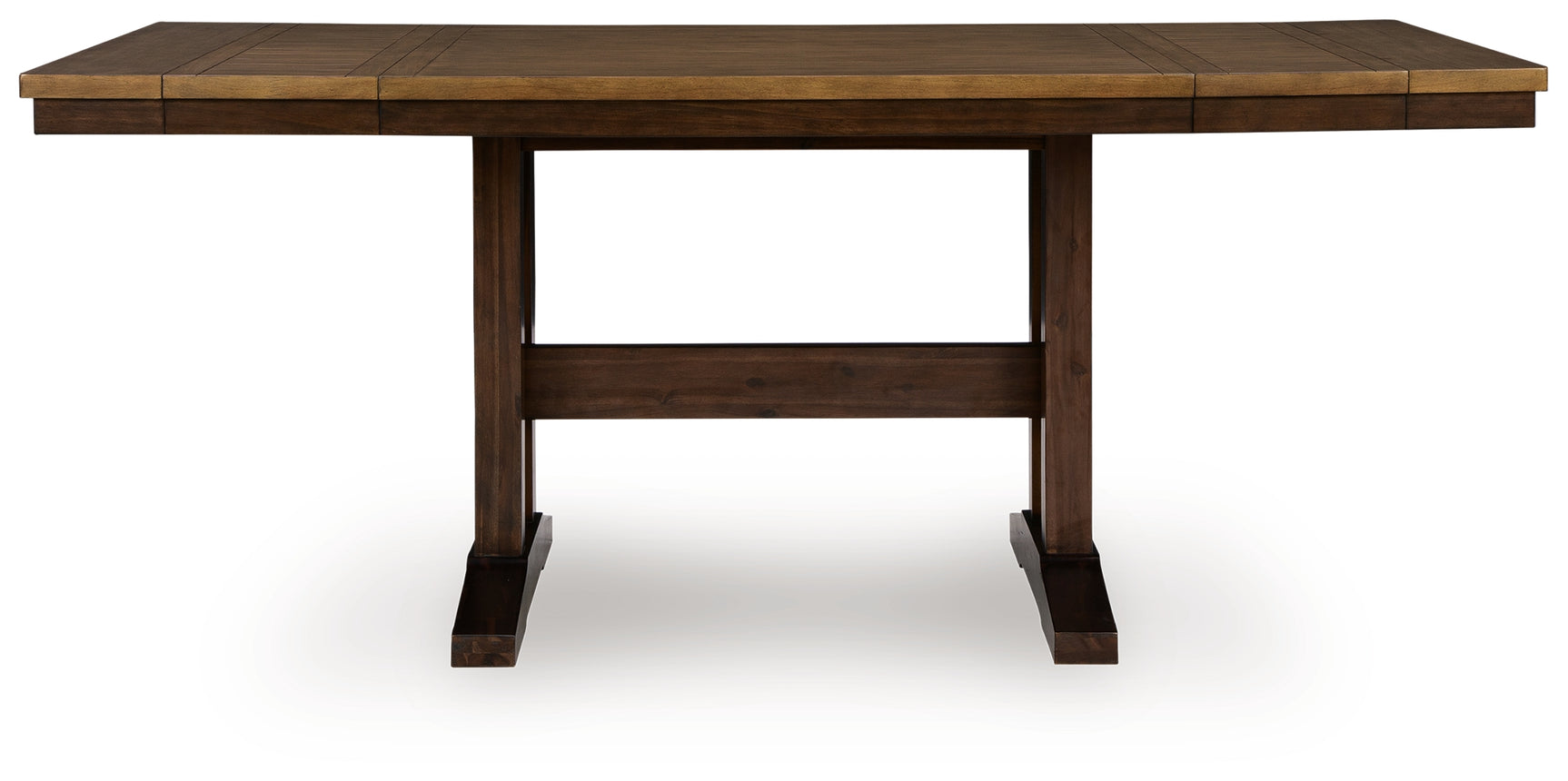 Rylandeen Light Brown/Dark Brown Counter Height Dining Extension Table