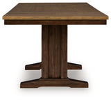 Rylandeen Light Brown/Dark Brown Counter Height Dining Extension Table