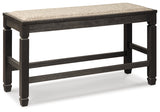 Angle view of table and barstools set