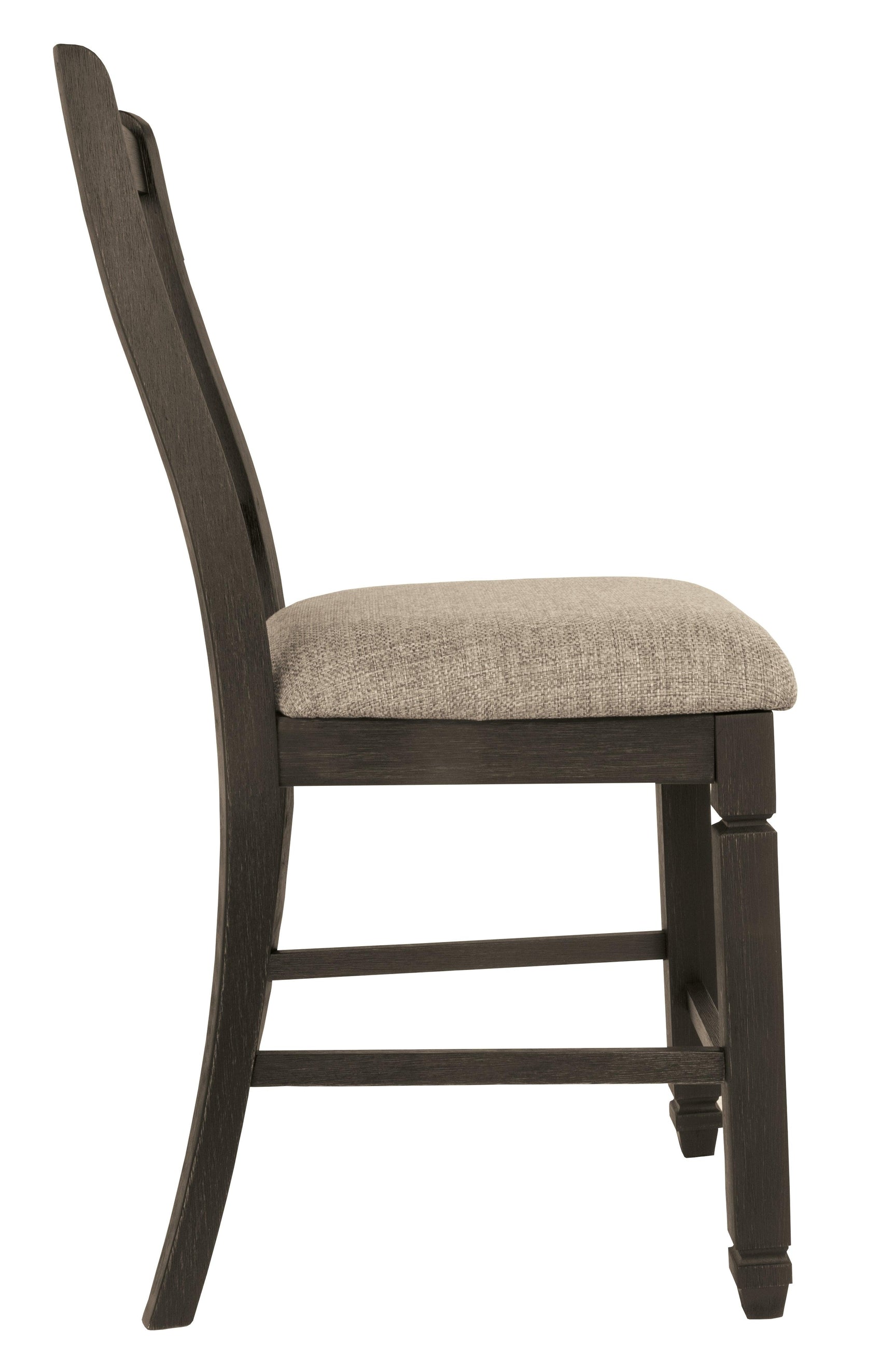 Detailed shot of upholstery and silvertone nailhead trim on Tyler Creek stool