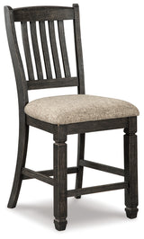 Top view showing wine bottle storage in Tyler Creek table