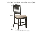 Tyler Creek bar stool with framed back and footrest