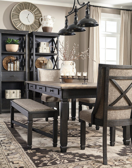 Tyler Creek Display Cabinet styled in room setting