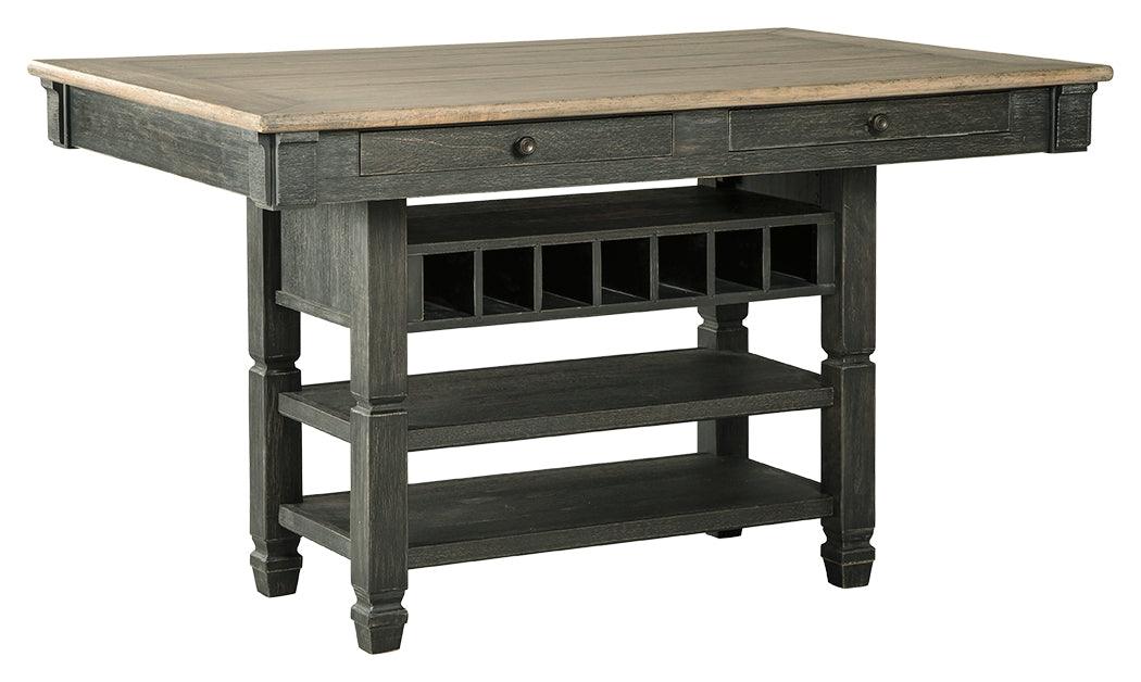 Tyler Creek dining table close-up of wood texture and hardware