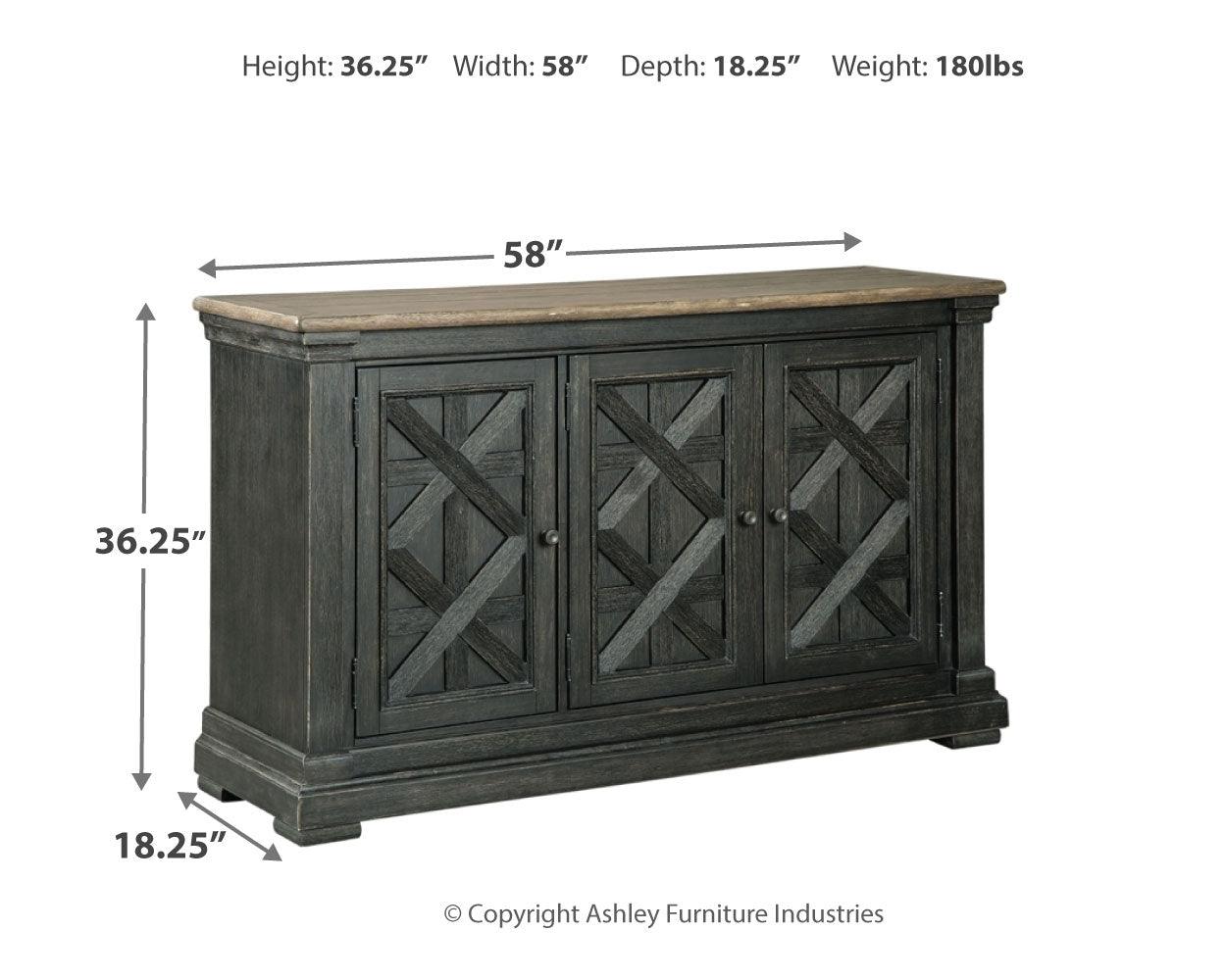 Tyler Creek Dining Server dimensions diagram