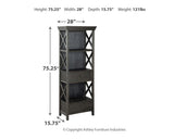 Tyler Creek Display Cabinet dimension illustration