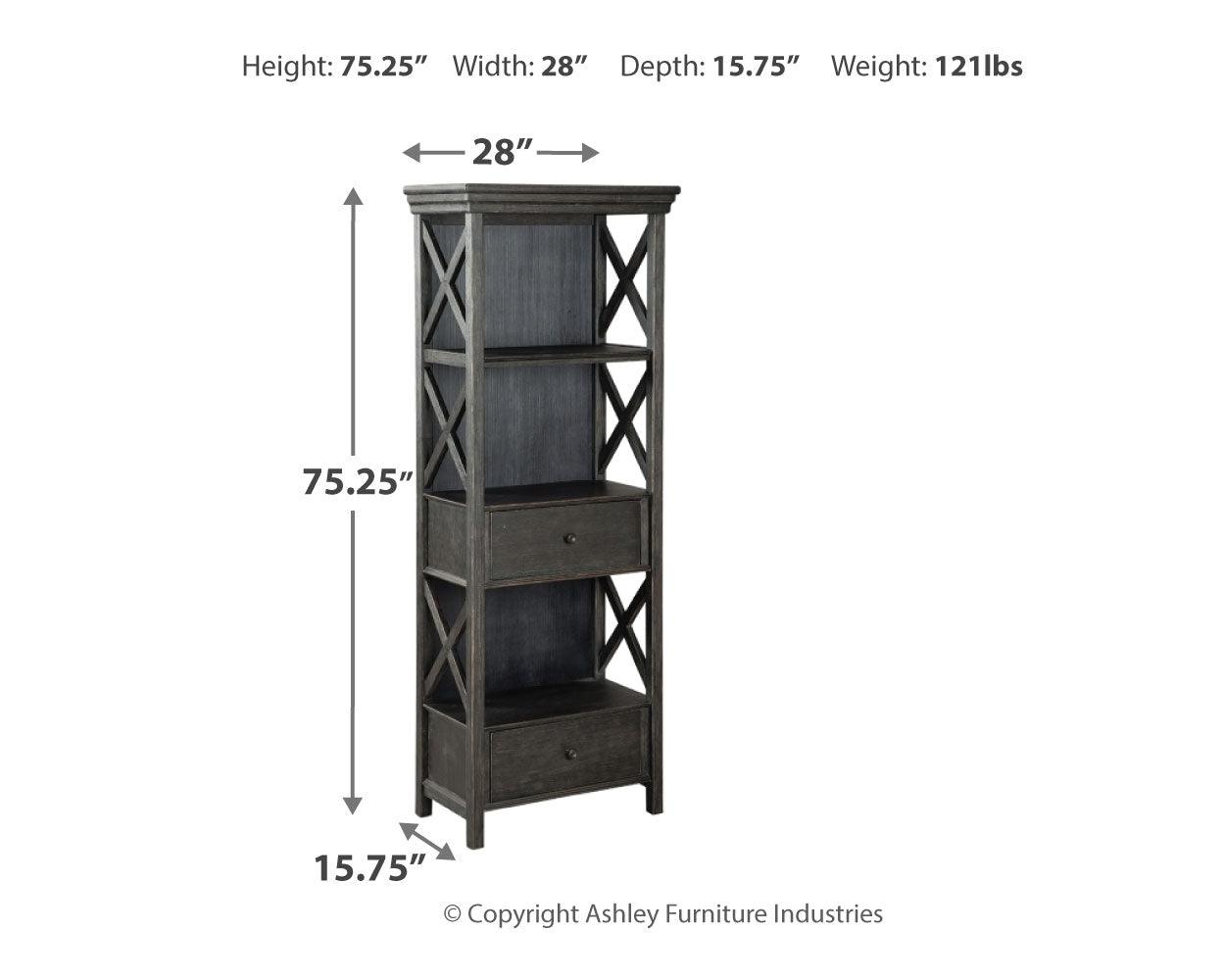 Tyler Creek Display Cabinet dimension illustration