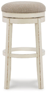 Realyn Chipped White Bar Height Bar Stool - Ella Furniture