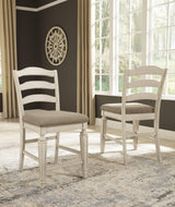 Realyn Chipped White Counter Height Bar Stool - Ella Furniture