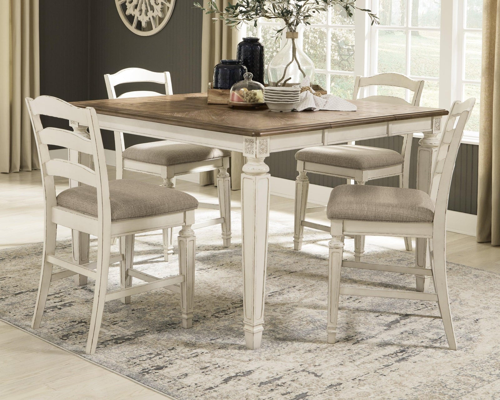 Realyn Two-tone Counter Height Dining Table - Ella Furniture