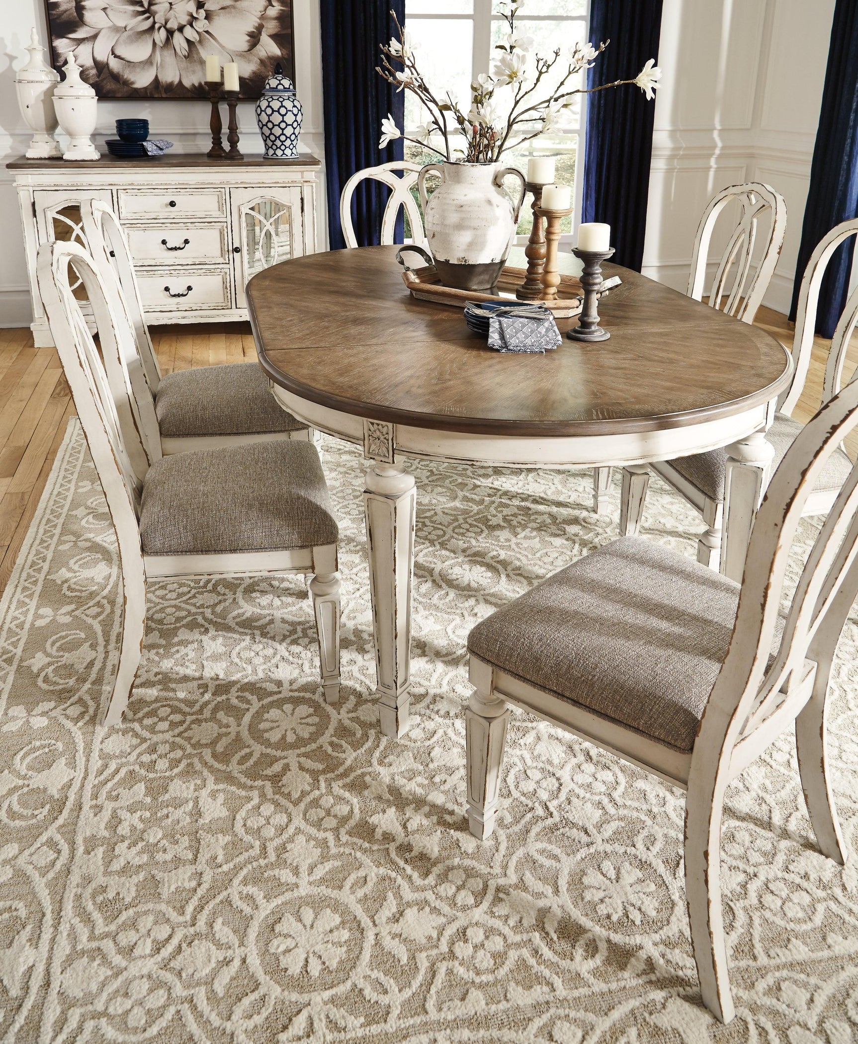 Realyn Chipped White Dining Chair - Ella Furniture