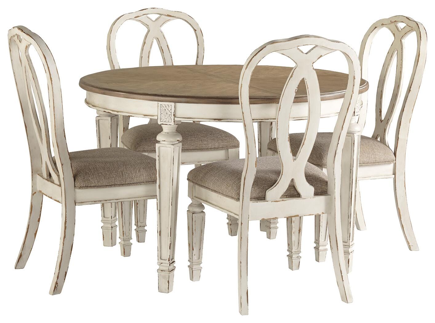 Realyn Chipped White Dining Set view 2