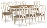 Realyn Chipped White Dining Set from Decor Furniture