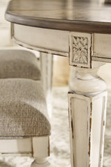 Realyn Chipped White Dining Extension Table - Ella Furniture