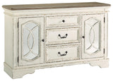 Realyn Dining Server angled view showing drawers