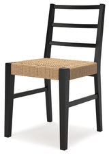 Isanti dining chair front view highlighting seat and frame