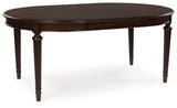 Lavinton Dining Table angled view without leaf