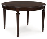 Lavinton Dining Table head-on view with leaf