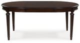 Lavinton Dining Table head-on view without leaf