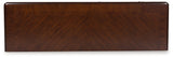 Lavinton Brown Dining Server top view showing wood finish
