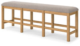 Havonplane Brown Counter Height Dining Table and 4 Barstools and Bench with Storage