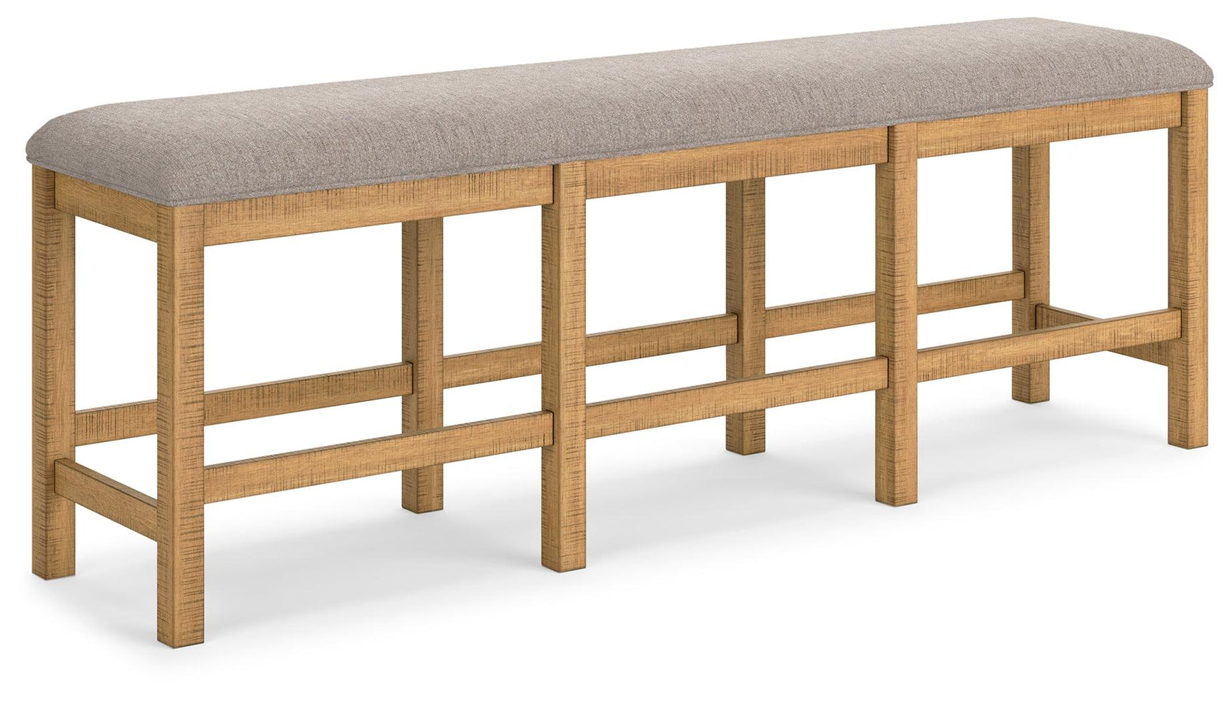 Havonplane 72 inch brown counter height dining bench angled side