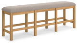 Havonplane Brown Counter Height Dining Table and 4 Barstools and Bench with Storage