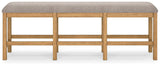 Havonplane 72 inch brown counter height dining bench head-on front