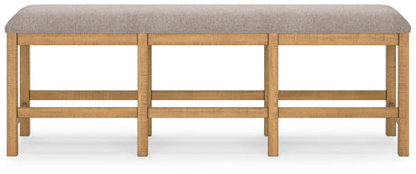 Havonplane 72 inch brown counter height dining bench head-on front