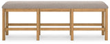 Havonplane Brown Counter Height Dining Table and 4 Barstools and Bench with Storage